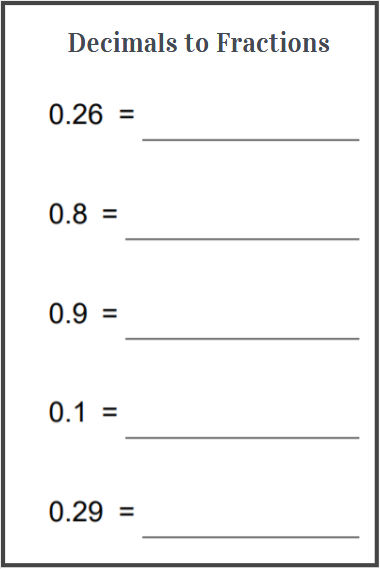 converting decimals to fractions