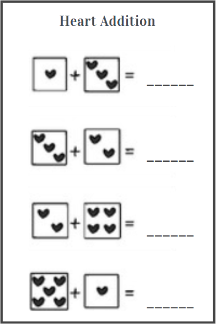 heart additions worksheet