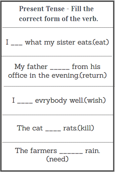 present simple tense examples